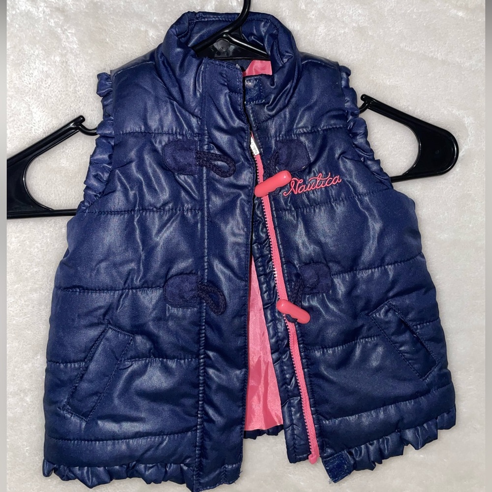 Nautica Dark Blue Vest with Pink Lining
